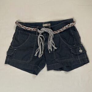 Joie Linen Belted Shorts, Blue, Size 6 - CUTE!